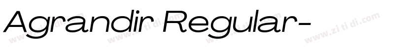 Agrandir Regular字体转换